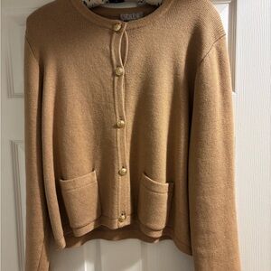 J. Crew Women's Camel Cardigan Sweater